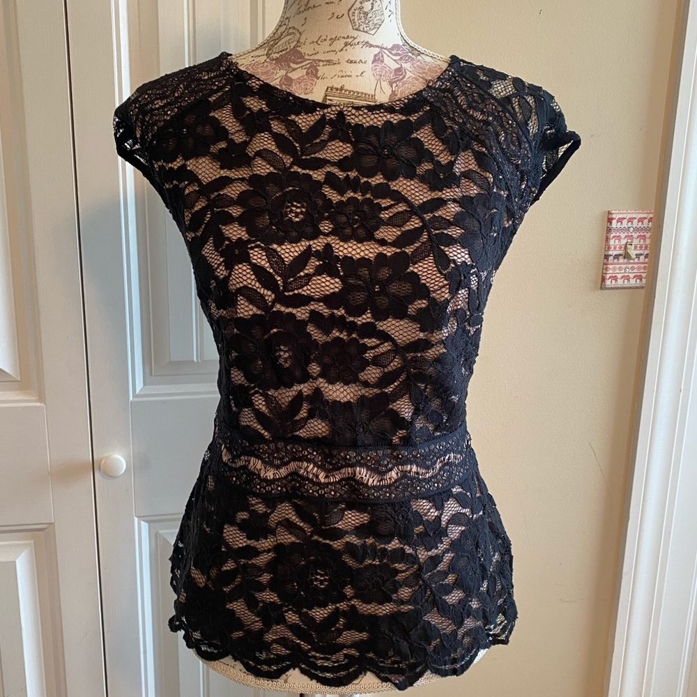 Black lacy top from The Limited